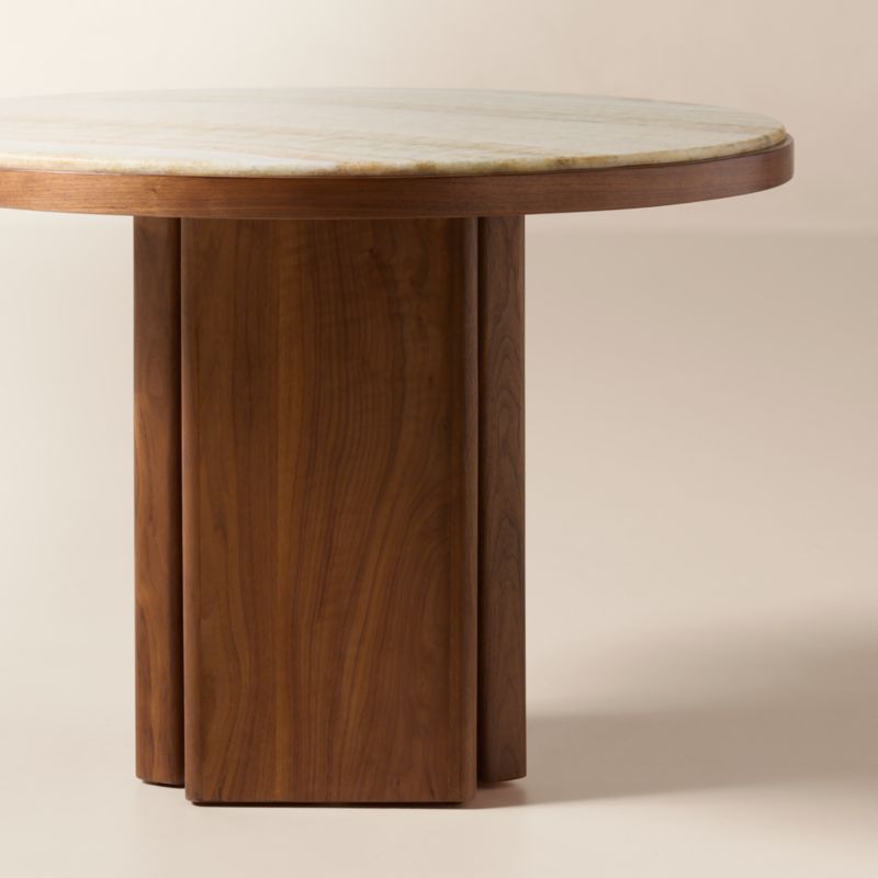 Rio 42" Onyx and Walnut Round Bistro Table - image 3 of 8