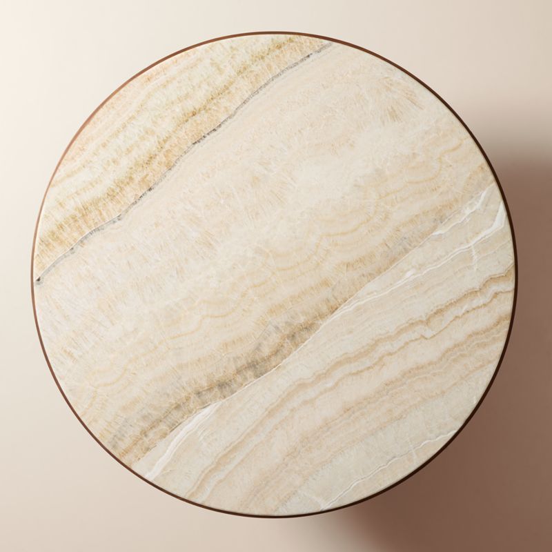 Rio 60" Onyx and Walnut Round Dining Table - image 5 of 7
