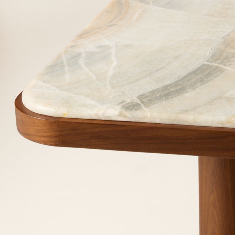 Rio 86" Onyx and Walnut Rectangular Dining Table - image 6 of 8