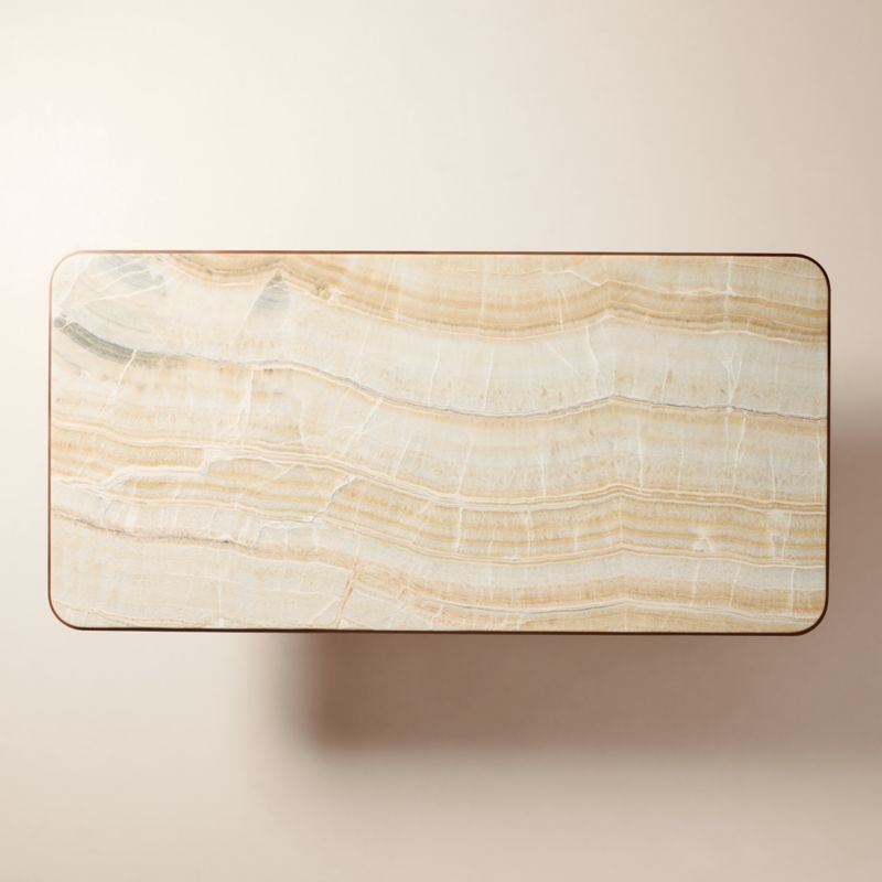 Rio 86" Onyx and Walnut Rectangular Dining Table - image 7 of 8