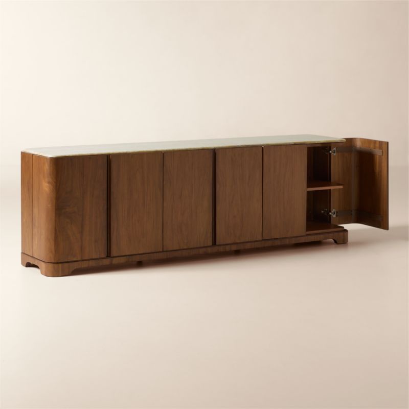 Rio 90" Onyx and Walnut Media Console - image 2 of 10