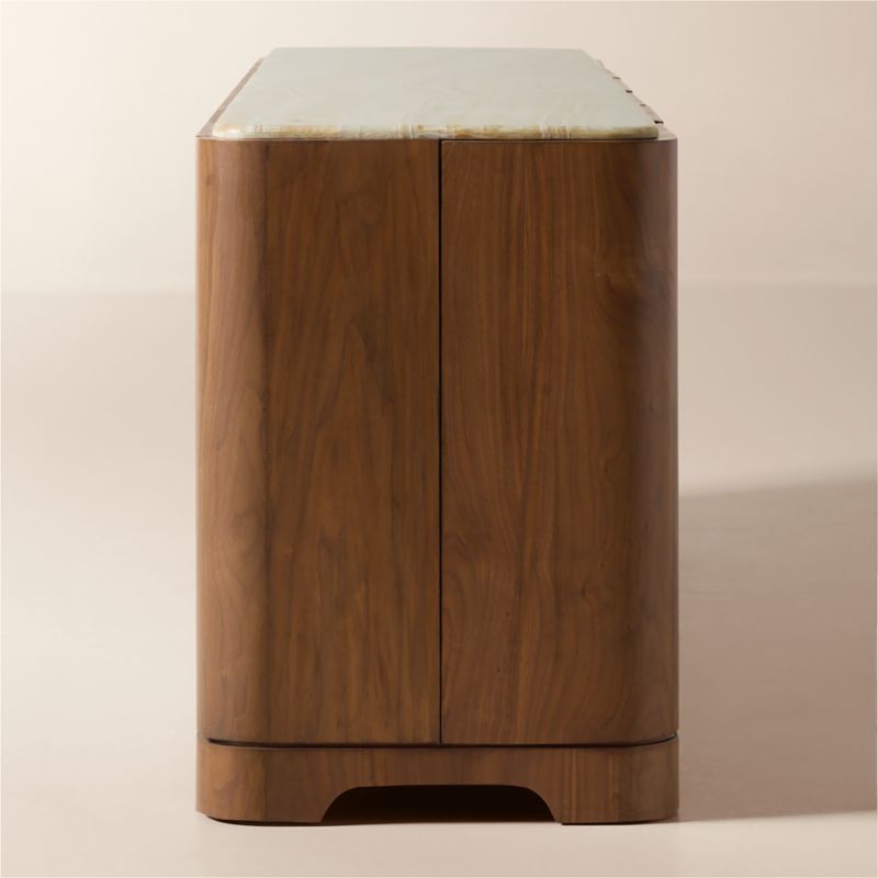 Rio 90" Onyx and Walnut Media Console - image 4 of 10