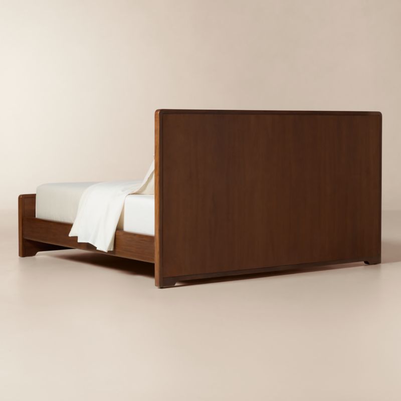 Rio Walnut and Leather King Bed - image 4 of 9
