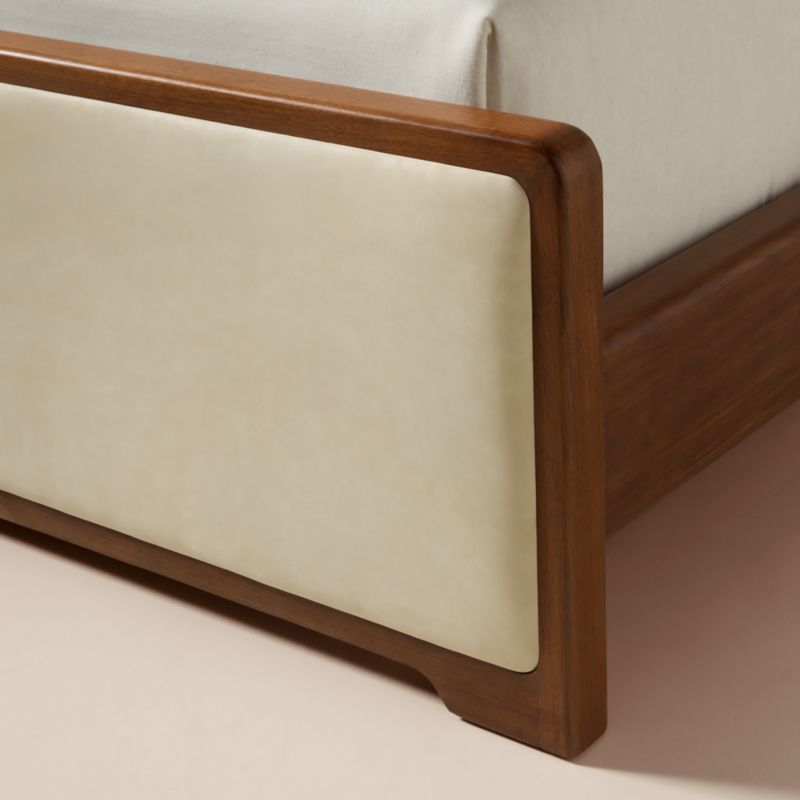 Rio Walnut and Leather Queen Bed - image 6 of 9