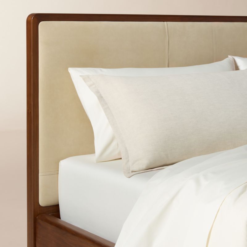 Rio Walnut and Leather Queen Bed - image 5 of 9