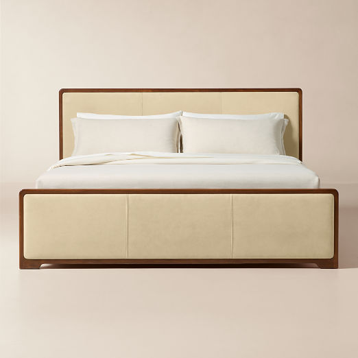 Rio Walnut and Leather Bed