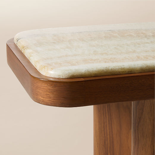 Rio 76" Onyx and Walnut Console Table