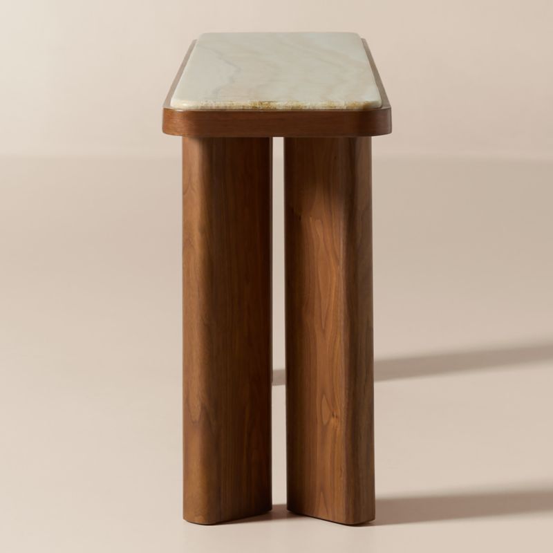 Rio 76" Onyx and Walnut Console Table - image 2 of 4