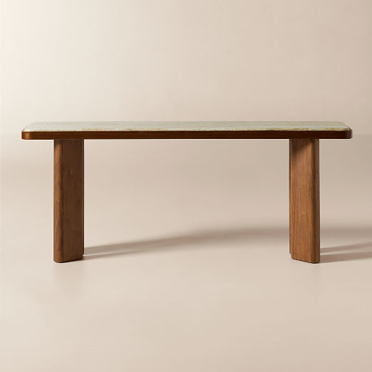Rio 76" Onyx and Walnut Console Table