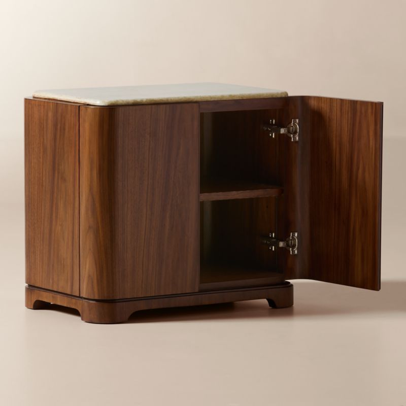 Rio 24" Onyx and Walnut Nightstand Set of 2 - image 3 of 10
