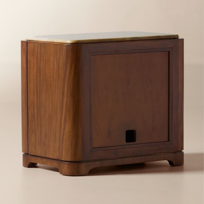 Rio 24" Onyx and Walnut Nightstand Set of 2 - image 5 of 10