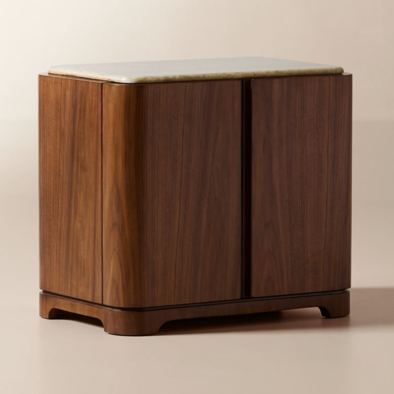 Rio 24" Onyx and Walnut Nightstand Set of 2 - image 2 of 10