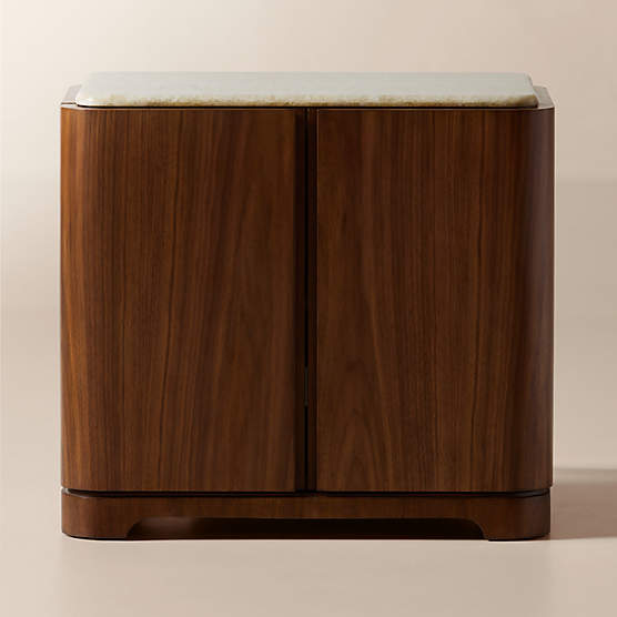 Rio 24" Onyx and Walnut Nightstand