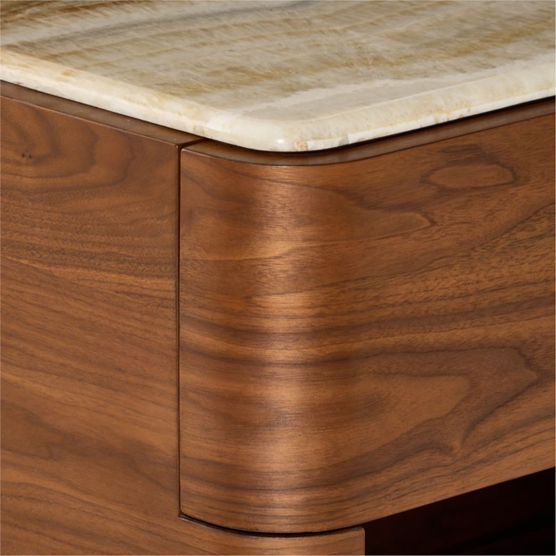 Rio 32" Onyx and Walnut Open Nightstand - image 6 of 8