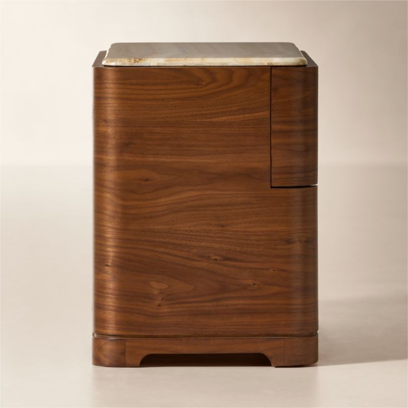 Rio 32" Onyx and Walnut Open Nightstand - image 4 of 8