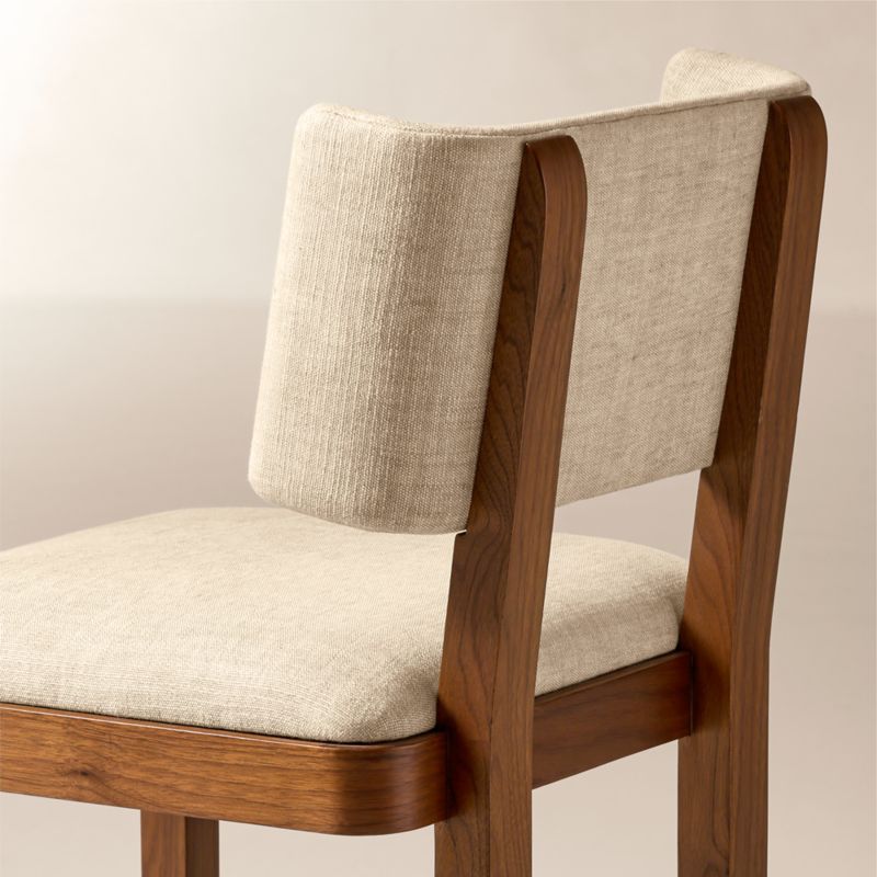 Rio Walnut Armless Upholstered Dining Chair - image 5 of 9