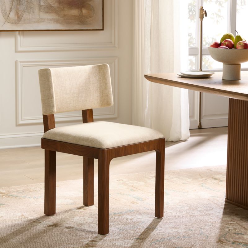 Rio Walnut Armless Upholstered Dining Chair - image 7 of 9