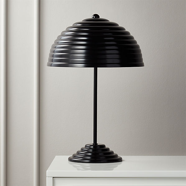all black table lamp