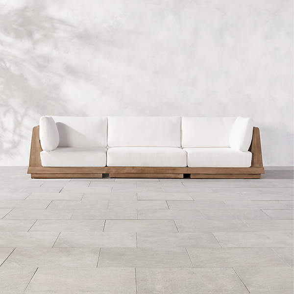 Teak 2025 wood sectional