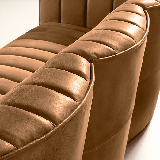 Ripple 88" Leather Sofa by Steen Østergaard