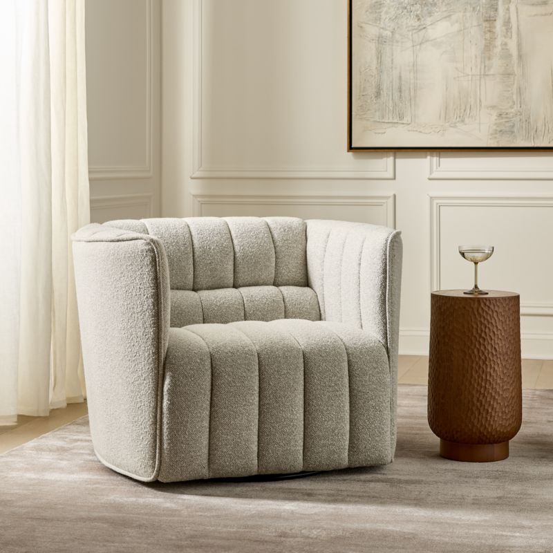 Hawk Carved Oak Side Table