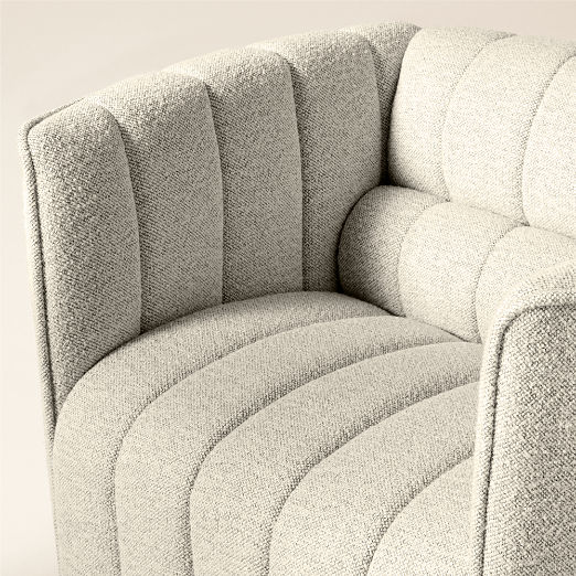 Ripple Ivory Performance Boucle Swivel Chair by Steen Østergaard