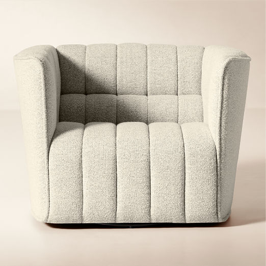Ripple Ivory Performance Boucle Swivel Chair by Steen Østergaard