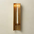 Ripple Brass Wall Sconce Taper Candle Holder