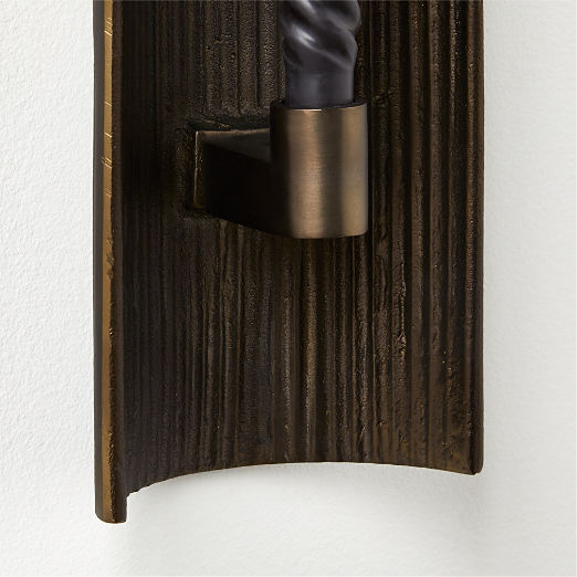 Ripple Bronze Wall Sconce Taper Candle Holder