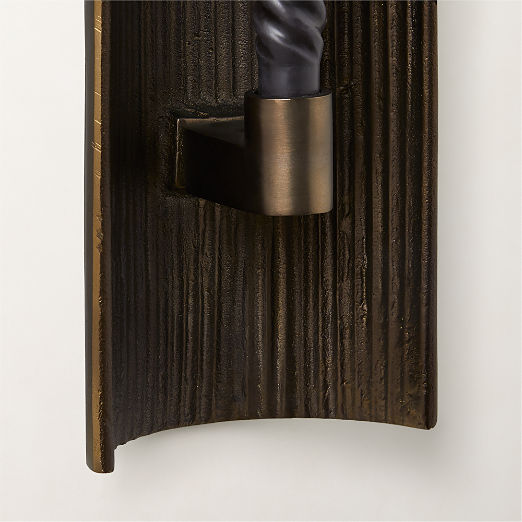 Ripple Bronze Wall Sconce Taper Candle Holder