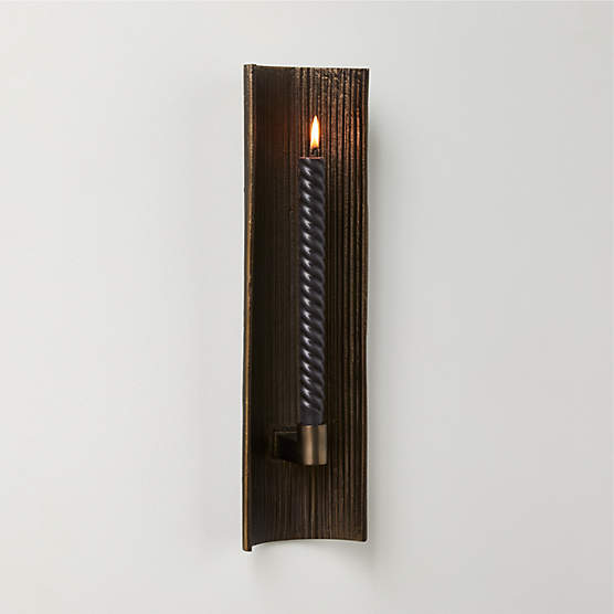 Ripple Bronze Wall Sconce Taper Candle Holder