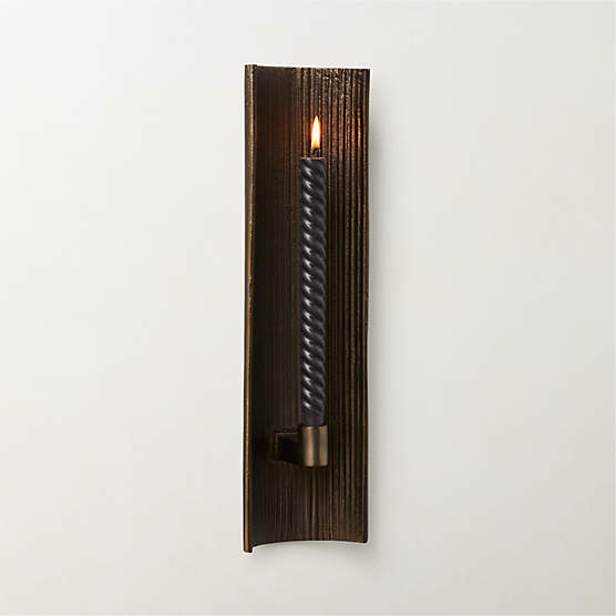 Ripple Bronze Wall Sconce Taper Candle Holder