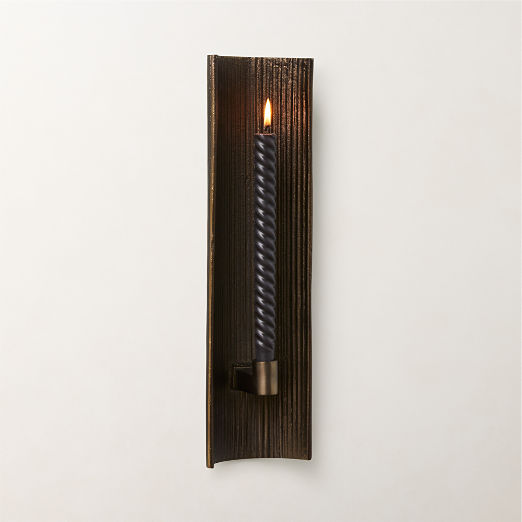 Ripple Bronze Wall Sconce Taper Candle Holder