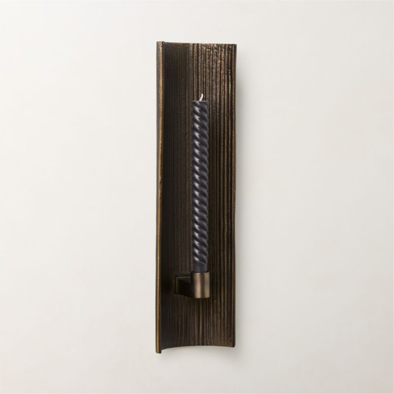 Ripple Bronze Wall Sconce Taper Candle Holder - image 3 of 6
