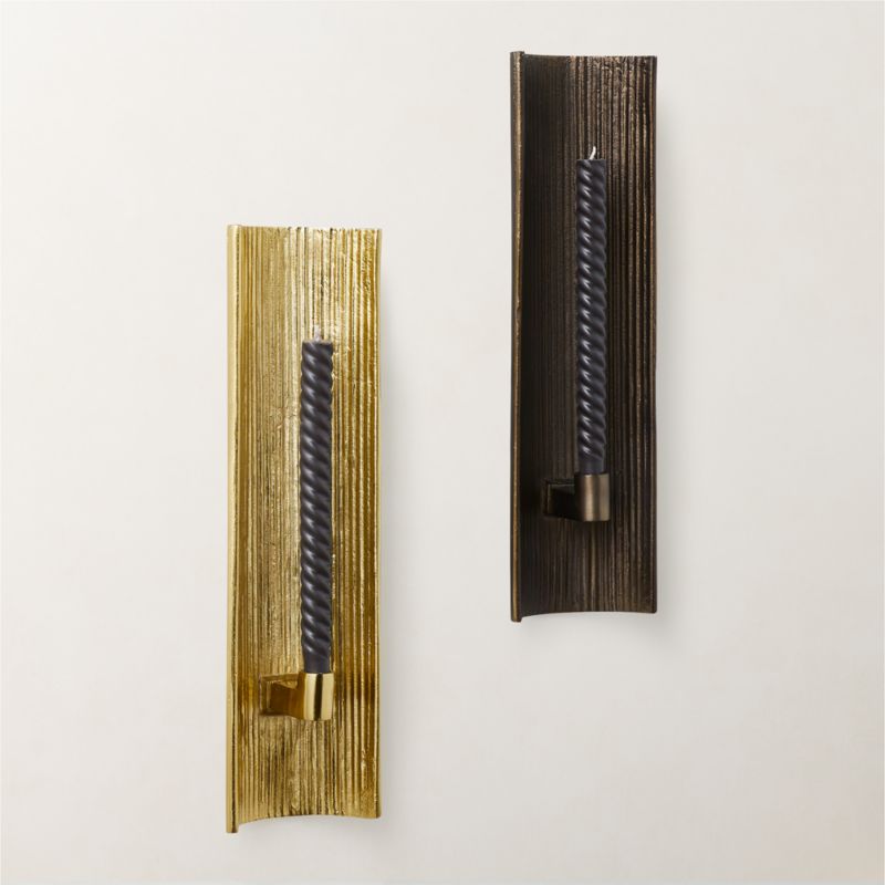 Ripple Bronze Wall Sconce Taper Candle Holder - image 4 of 6