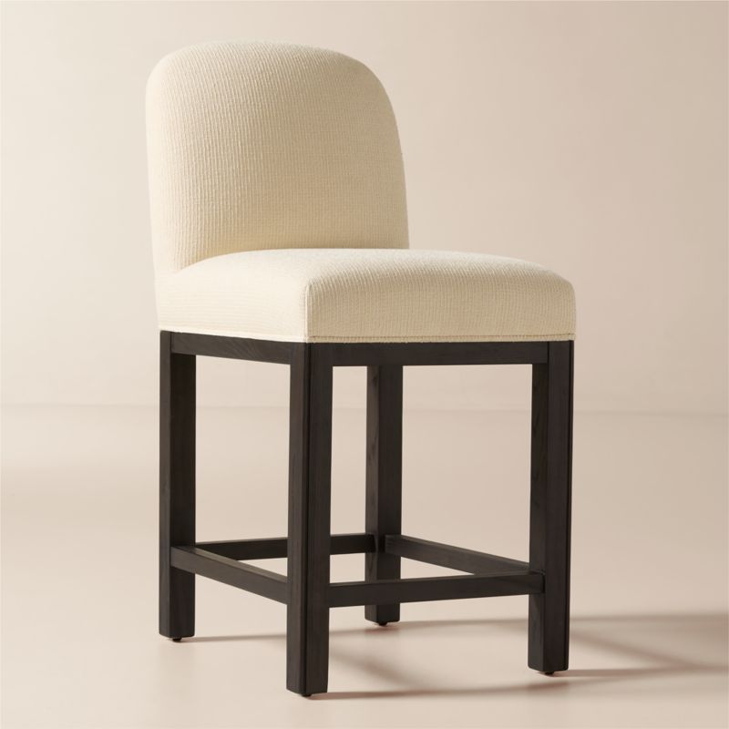 Rise White Upholstered Counter Stool - image 1 of 5