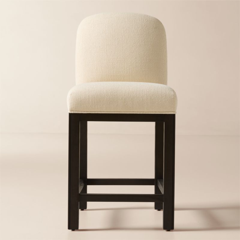 Rise White Upholstered Counter Stool - image 0 of 5