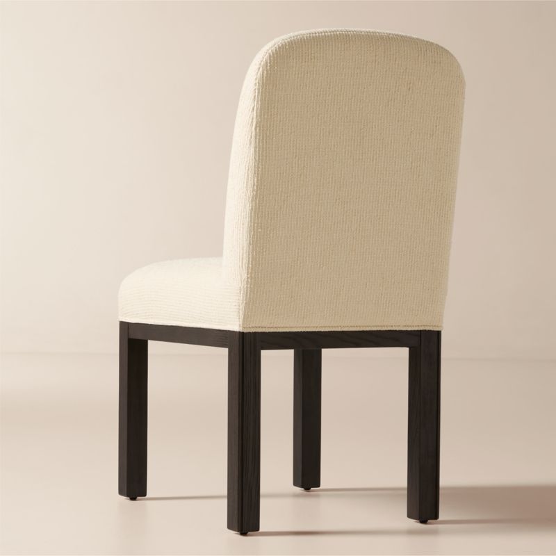 Rise White Upholstered Armless Dining Chair - image 3 of 5