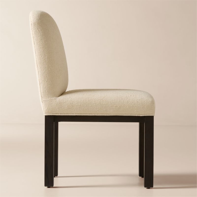 Rise White Upholstered Armless Dining Chair - image 2 of 5