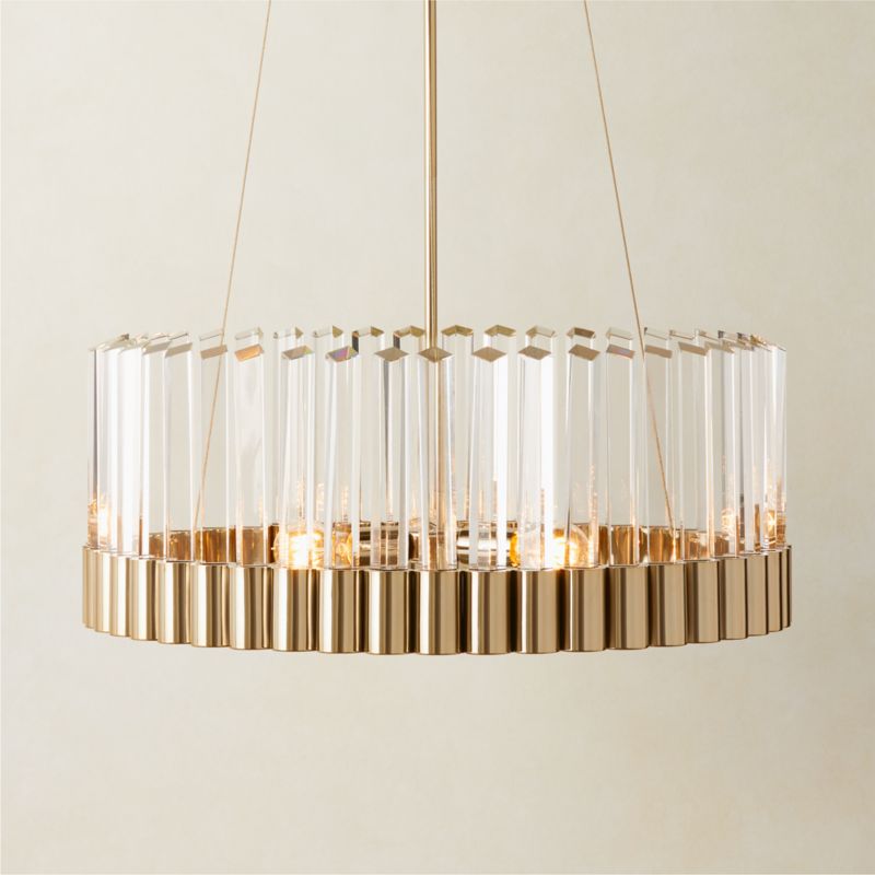 Crystal Dome Chandelier with Brass Hardware: Illuminate Your Space – Ivory  & Deene