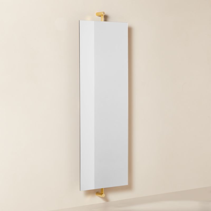 Rivenna Champagne Gold Frameless Rectangular Wall Mirror 76"X24" - image 2 of 4