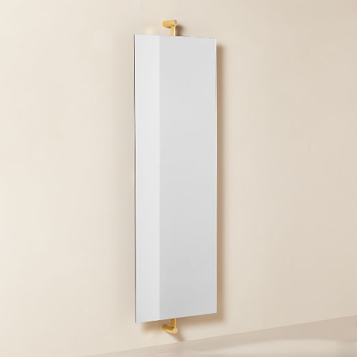 Rivenna Champagne Gold Frameless Rectangular Wall Mirror 76"X24"