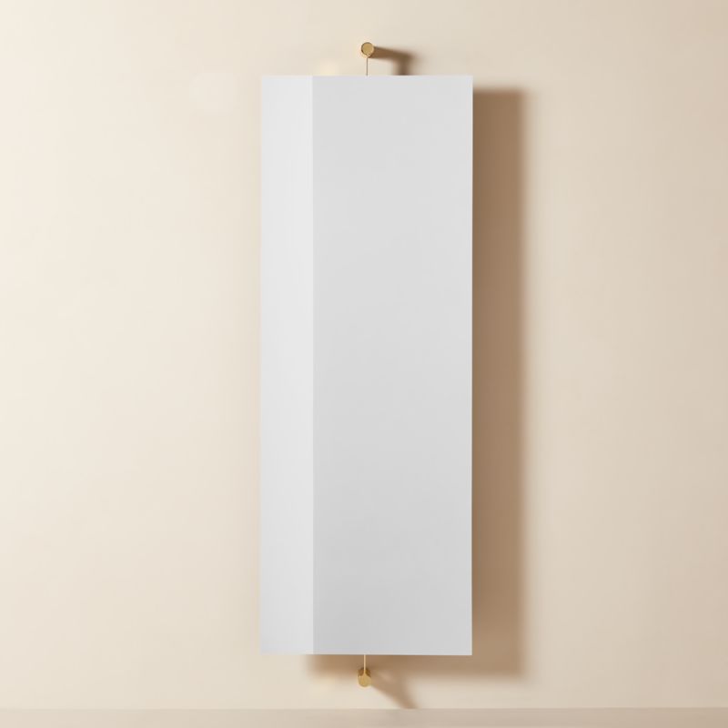 Rivenna Champagne Gold Frameless Rectangular Wall Mirror 76"X24" - image 0 of 4