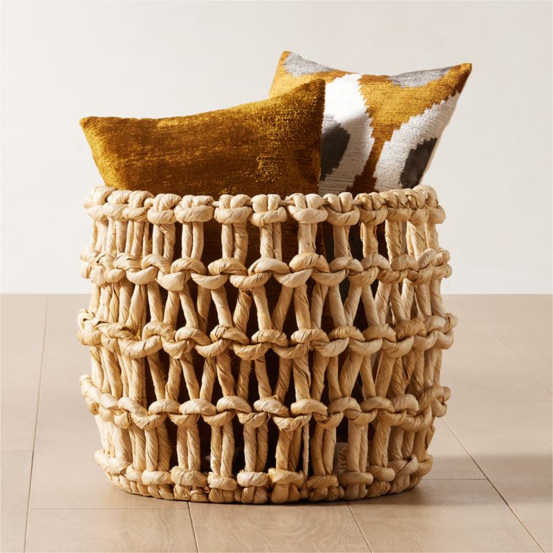 Kalum Woven Bleached Storage Basket Small