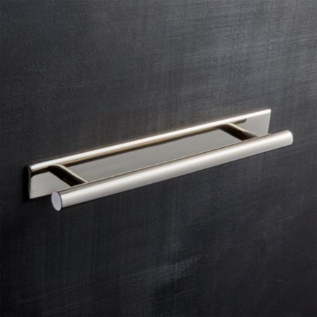 6" Round Polished Nickel Handle with Backplate