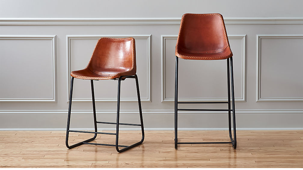 Shop ROADHOUSE SADDLE LEATHER BAR STOOLS from CB2 on Openhaus