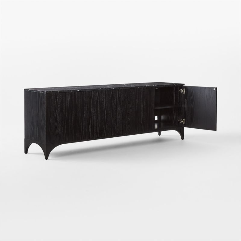 Roane 80" Black Oak Media Console - image 5 of 9