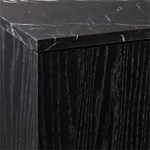 Roane 80" Black Oak Wood Media Console