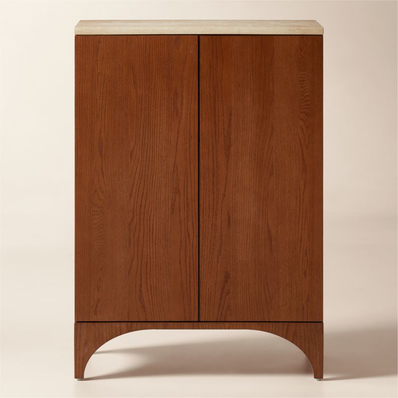 Viewing product image Roane Oak Entryway Cabinet - image 1 of 6