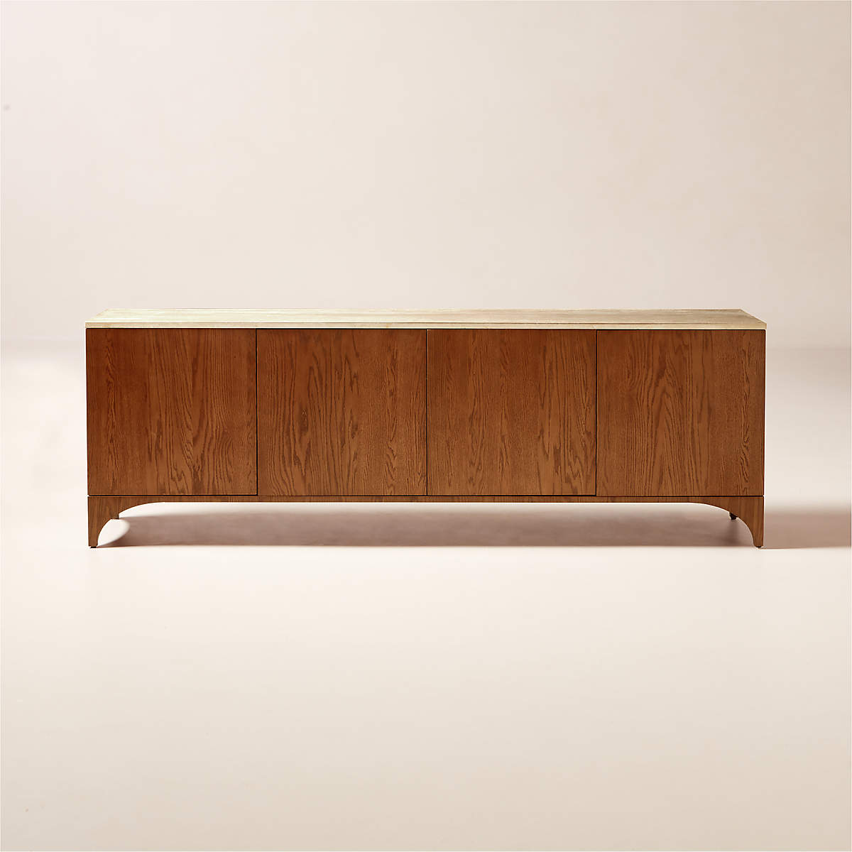 Roane Oak Wood Media Console